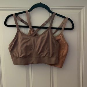 XL New Balance sports bra neutrals set of 2